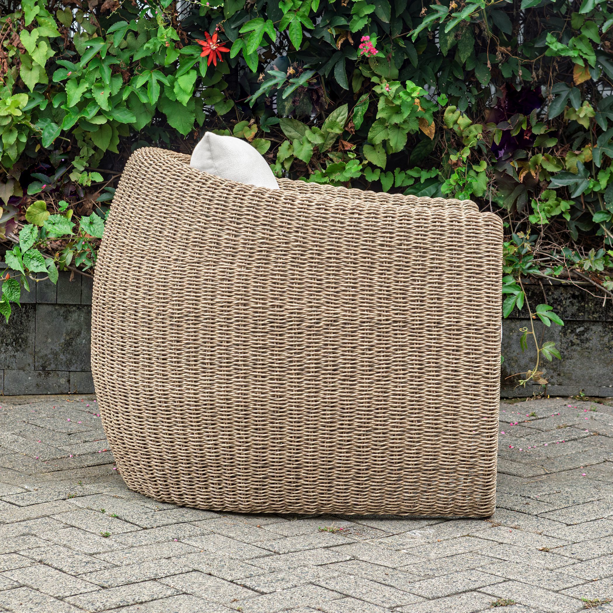 Tropic Golden Flax and Oyster White Outdoor Lounge Chair