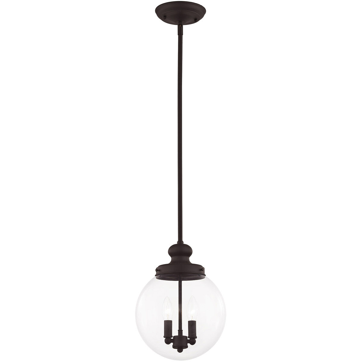 Sheffield 2 Light 10 inch Bronze Pendant Ceiling Light