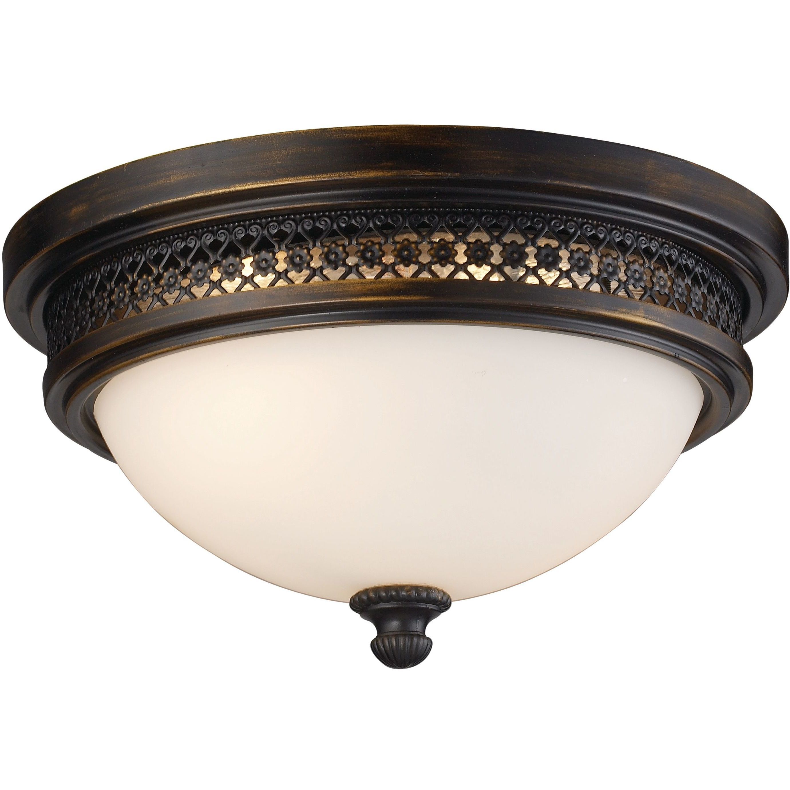 Georgia 2 Light 13 inch Golden Bronze Flush Mount Ceiling Light