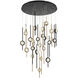 Barletta LED 39.75 inch Gold and Black Chandelier Ceiling Light