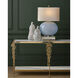Laconia 30.5 inch 150 watt Light Blue and Clear and Polished Nickel Table Lamp Portable Light