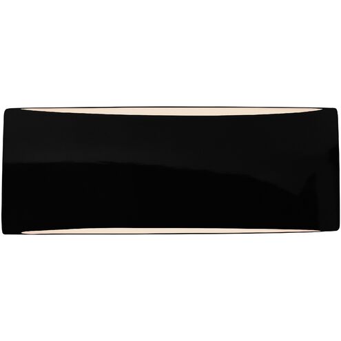 Ambiance 1 Light 13 inch Gloss Black Wall Sconce Wall Light