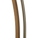 Morelli 85 inch 9 watt Weathered Brass and Walnut with Black Arc Floor Lamp Portable Light