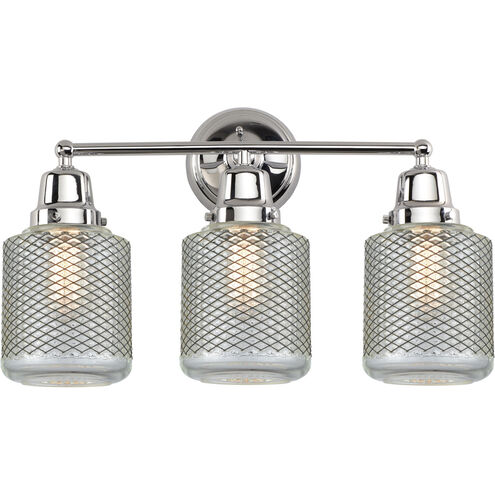 Aditi Stanton 3 Light 22 inch Polished Chrome Bath Vanity Light Wall Light, Aditi