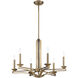 Trumbull 6 Light 26 inch Antique Brass Chandelier Ceiling Light