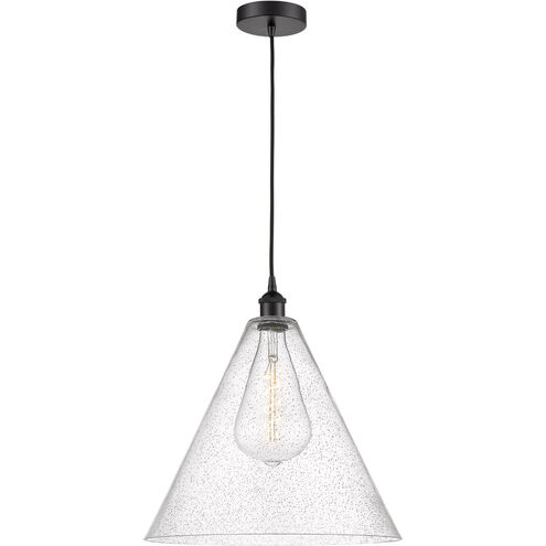 Edison Cone LED 16 inch Matte Black Pendant Ceiling Light