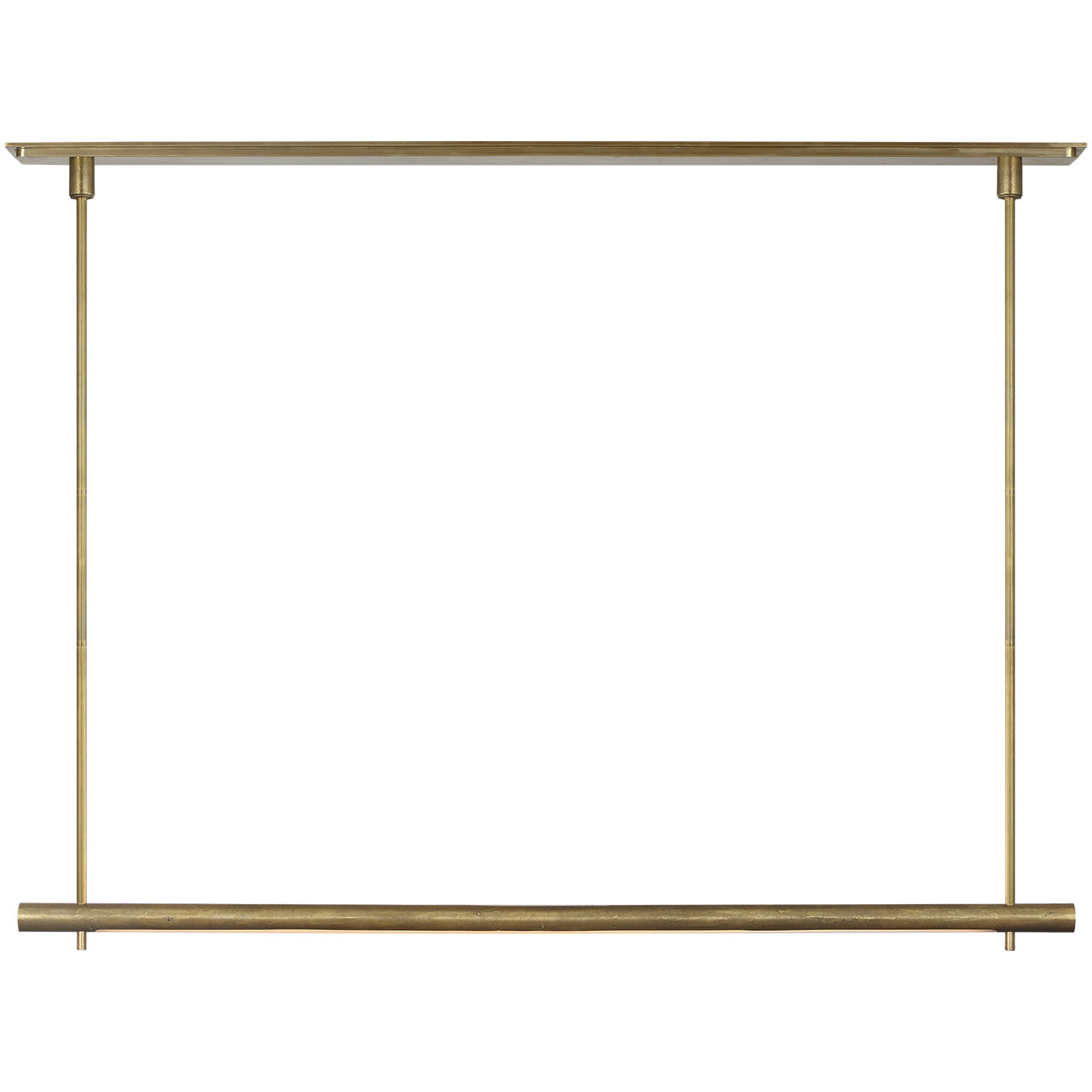 Anne-Marie Barton Stahl Linear Chandelier Ceiling Light in Museum Brass