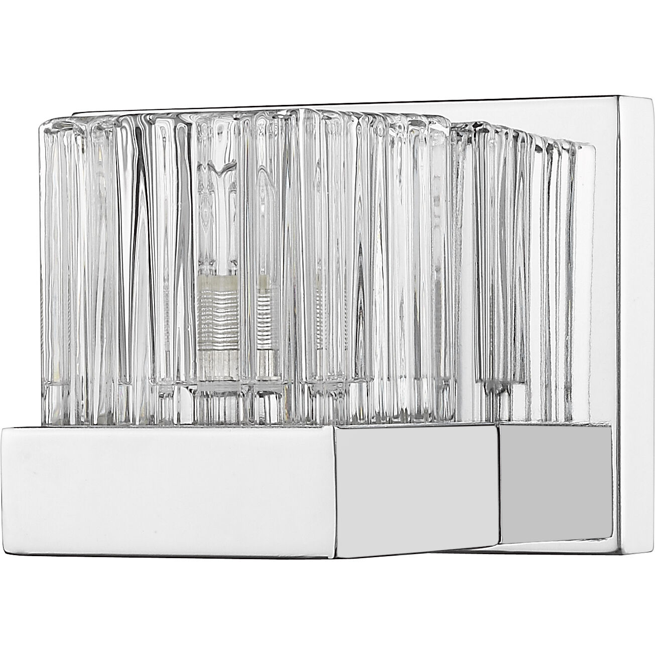 Fallon 1 Light 6 inch Chrome Wall Sconce Wall Light in G9, Clear Ribbed and Frosted