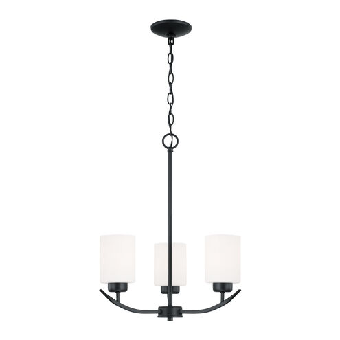 Dixon 3 Light 17 inch Matte Black Chandelier Ceiling Light