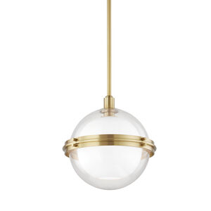 Northport 1 Light 14 inch Aged Brass Pendant Ceiling Light