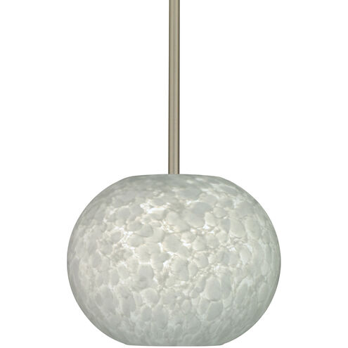 Luna 1 Light Satin Nickel Stem Pendant Ceiling Light