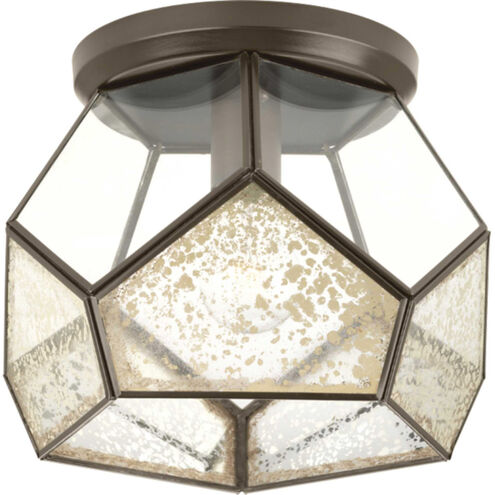 Cinq 1 Light 12 inch Antique Bronze Flush Mount Ceiling Light, Design Series