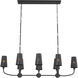 Adeena 8 Light 20.75 inch Black Chandelier Ceiling Light
