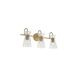 Mila 3 Light 24 inch Aged Brass Vanity Light Wall Light