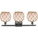Ballston Farmhouse Rope LED 26 inch Oil Rubbed Bronze Bath Vanity Light Wall Light in White Glass with Brown Rope, Ballston