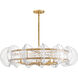 Seraphina 8 Light 40.25 inch Distressed Brass Chandelier Ceiling Light