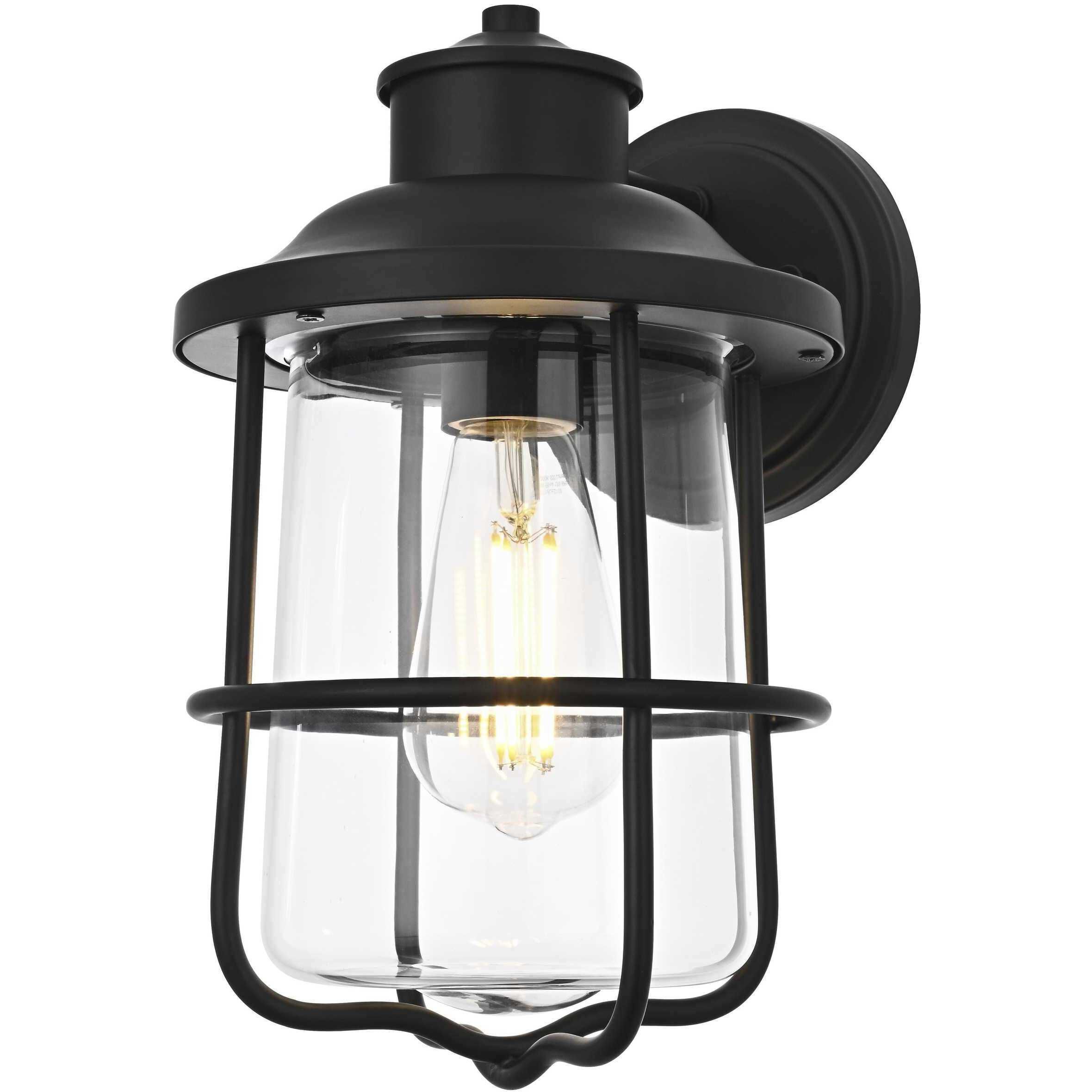 Huxley 1 Light 11.5 inch Black Outdoor Wall Sconce