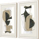 Geometrics Collection Beige Framed Art