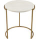 Solen 24.25 X 21.75 inch Aged Gold with Weathered White Accent Table, Set of 2