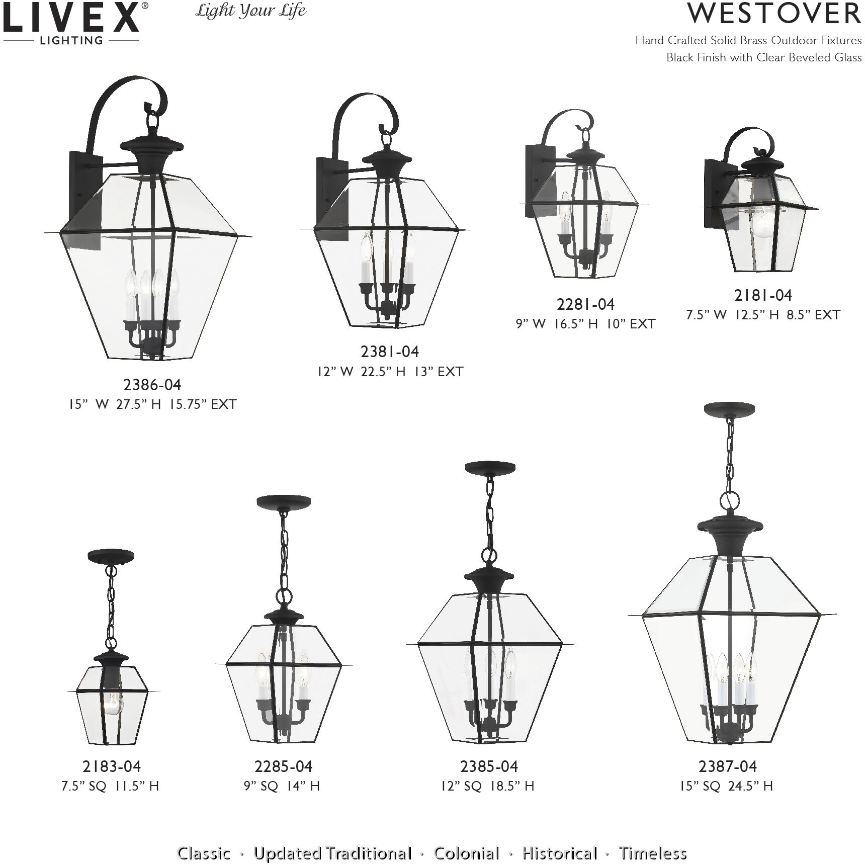 Westover 3 Light 80.13 inch Black Outdoor 3 Head Post Light