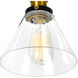 Eustis 3 Light 24 inch Black and Gold Brass Wall Light