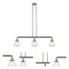 Franklin Restoration Olean LED 39 inch Brushed Satin Nickel Island Light Ceiling Light in Seedy Glass, Franklin Restoration