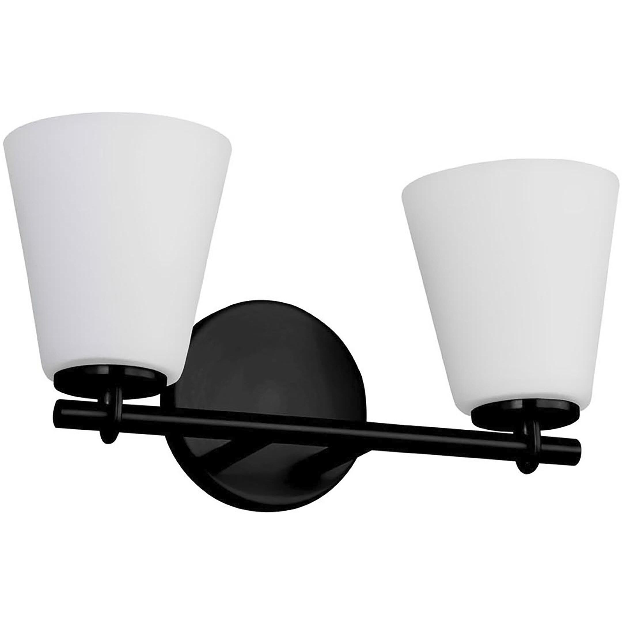 Fusion Collection - Alpino Family 15 inch Matte Black Bath Bar Wall Light