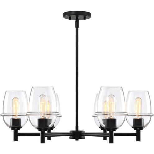 Summer Jazz 6 Light 28 inch Matte Black Chandelier Ceiling Light