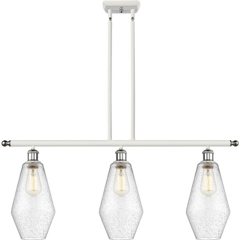 Ballston Cindyrella LED 36 inch White and Polished Chrome Island Light Ceiling Light in Seedy Glass