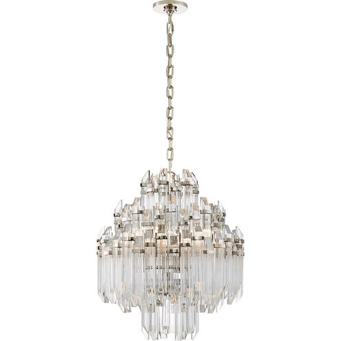 Suzanne Kasler Adele 6 Light 20 inch Polished Nickel with Clear Acrylic Four Tier Waterfall Chandelier Ceiling Light