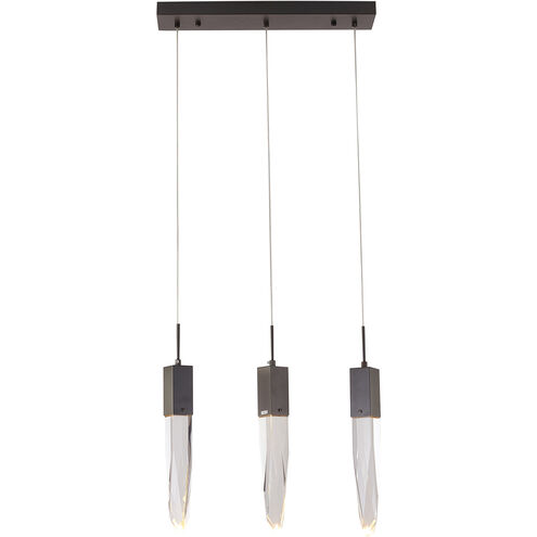 Canada 3 Light 22 inch Matte Black Kitchen Island Lighting Ceiling Light