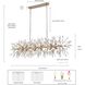 Crystal Fusion 12 Light 60 inch Peruvian Gold Linear Chandelier Ceiling Light