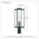Westover 1 Light 21 inch Earth Black Outdoor Post Lantern
