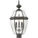 Ashford 3 Light 23 inch Oil Rubbed Bronze Outdoor Post Light, Large