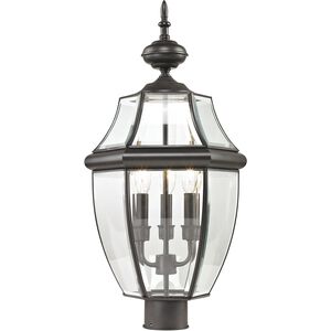 Ashford 3 Light 23 inch Oil Rubbed Bronze Outdoor Post Light, Large