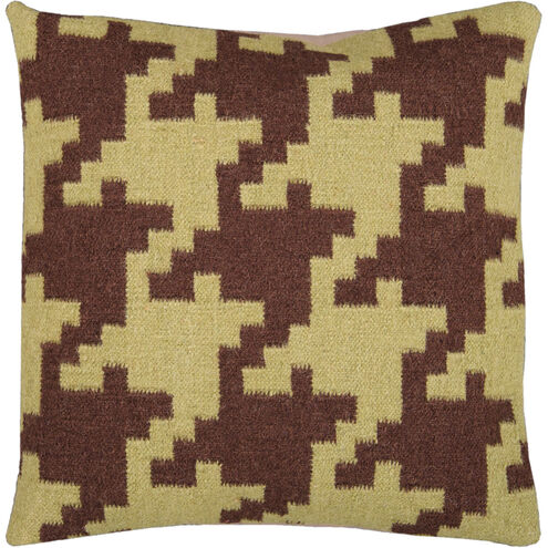 Fallon 20 inch Dark Brown, Dark Green Pillow Kit