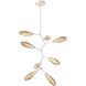 Aalto LED 37.1 inch Beige Silver Chandelier Ceiling Light, Modern Vine