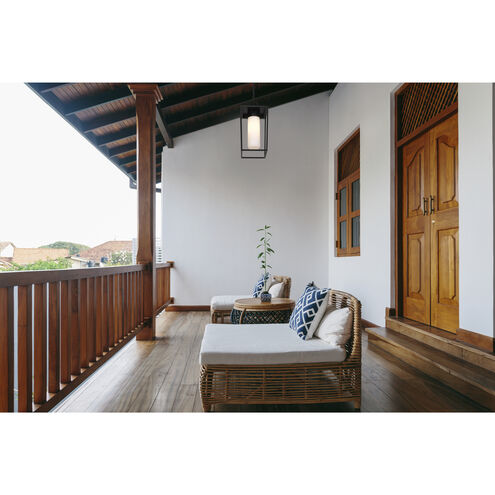 Sheridan 1 Light 8 inch Black Outdoor Chain Mount Ceiling Fixture