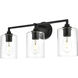 Mayson 3 Light 23 inch Black Bath Sconce Wall Light