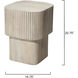 Notch 20.75 X 15.75 inch White Bleach Side Table, Square
