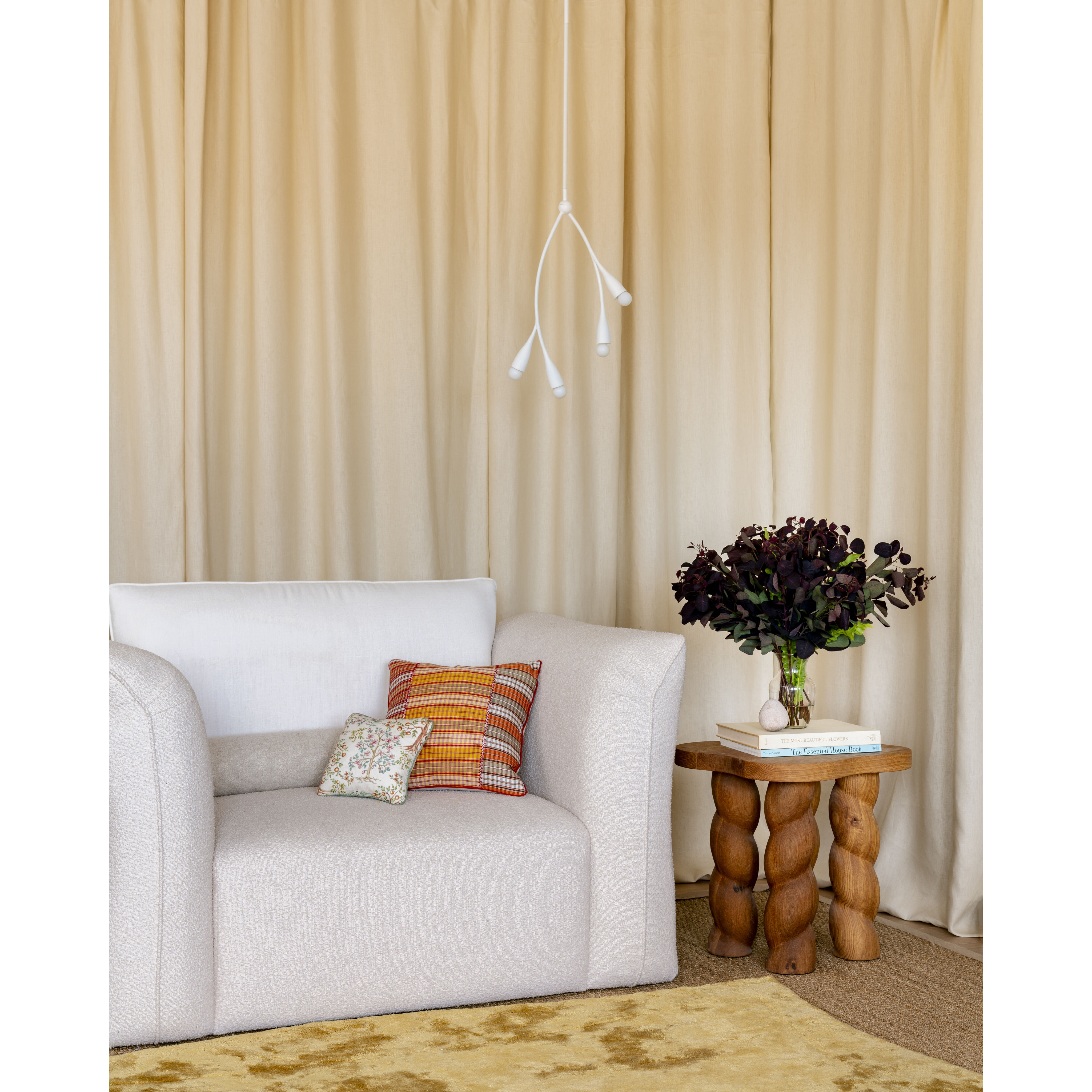 Elsa 4 Light 14 inch Textured White Pendant Ceiling Light