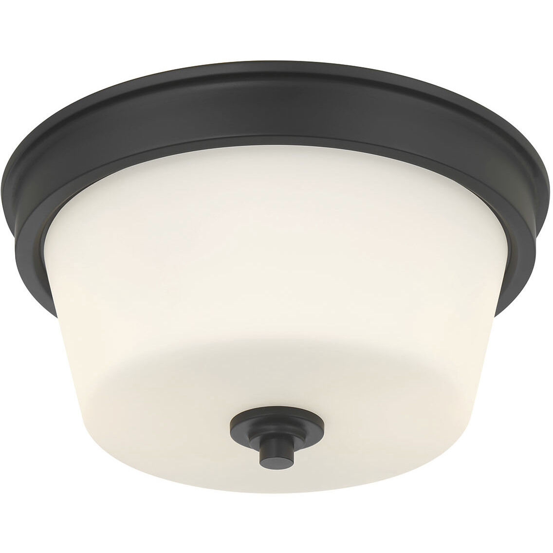 Strayhan 2 Light 13 inch Matte Black Flush Mount Ceiling Light