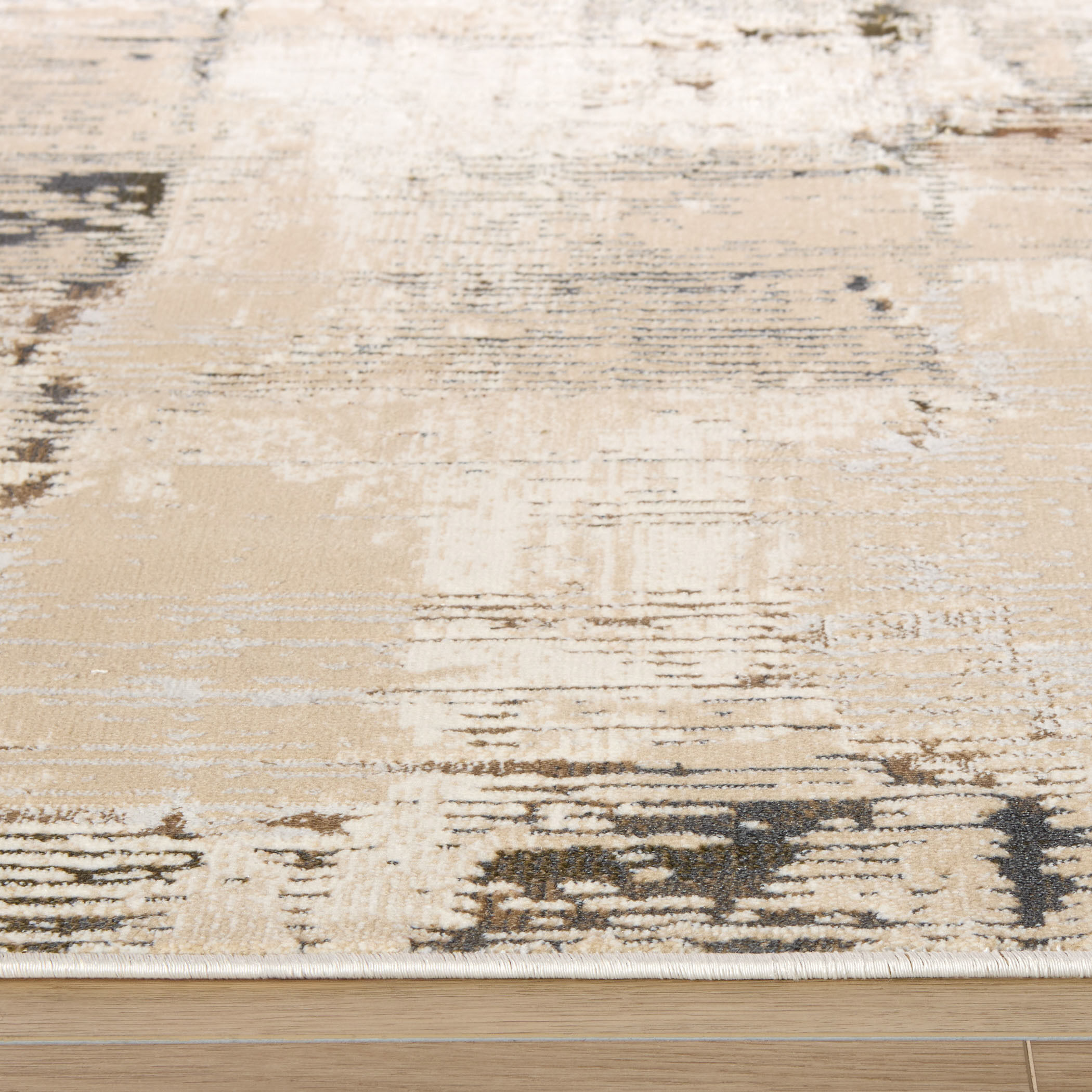 Salim Ivory and Brown Indoor Rug