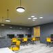 Rhythm LED 18 inch Black Flush Mount Ceiling Light in Direct/Indirect