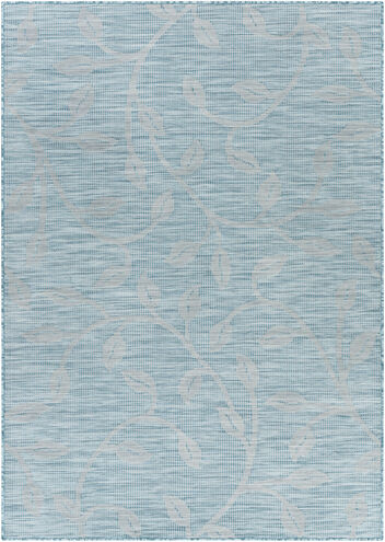 Pasadena 84 X 61 inch Aqua Outdoor Rug in 5 x 8, Rectangle