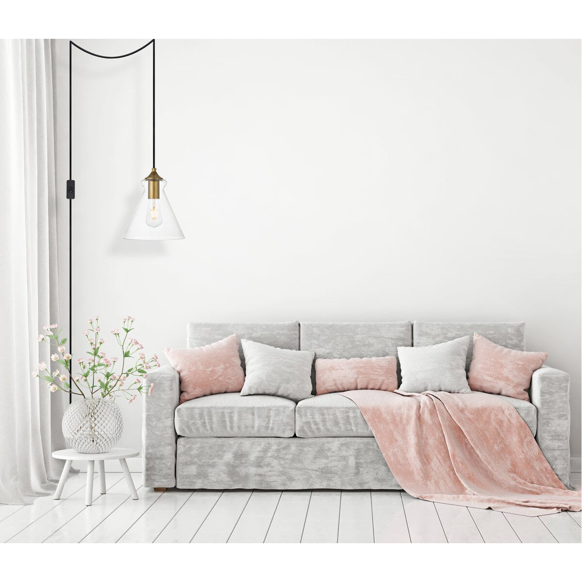 Destry 1 Light 8 inch Brass Pendant Ceiling Light