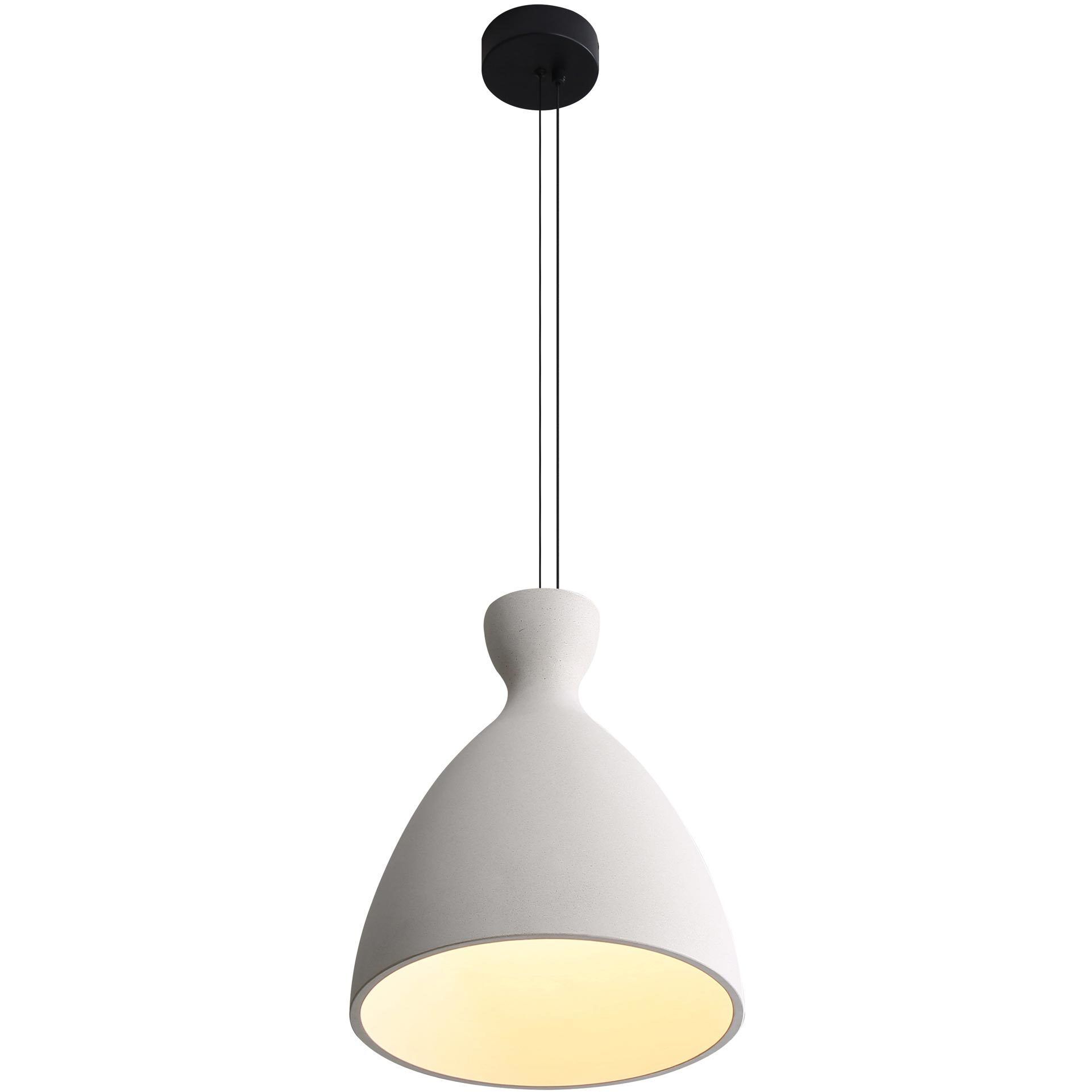 Aethera Pendant Ceiling Light in White Sandstone Cement