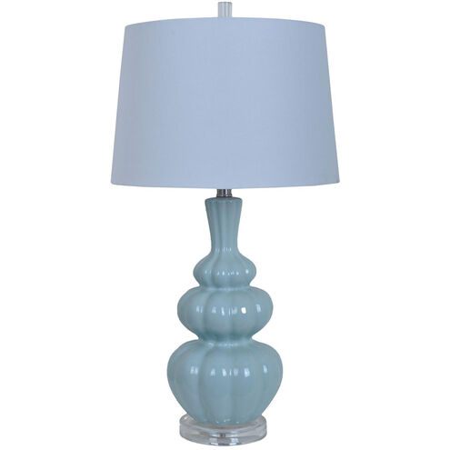 Strata 29 inch 150 watt Light Blue Table Lamp Portable Light