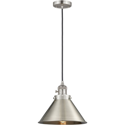 Franklin Restoration Briarcliff 1 Light 10 inch Brushed Satin Nickel Mini Pendant Ceiling Light in Incandescent