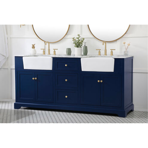 Franklin 72 X 22 X 35 inch Blue Bathroom Vanity Cabinet